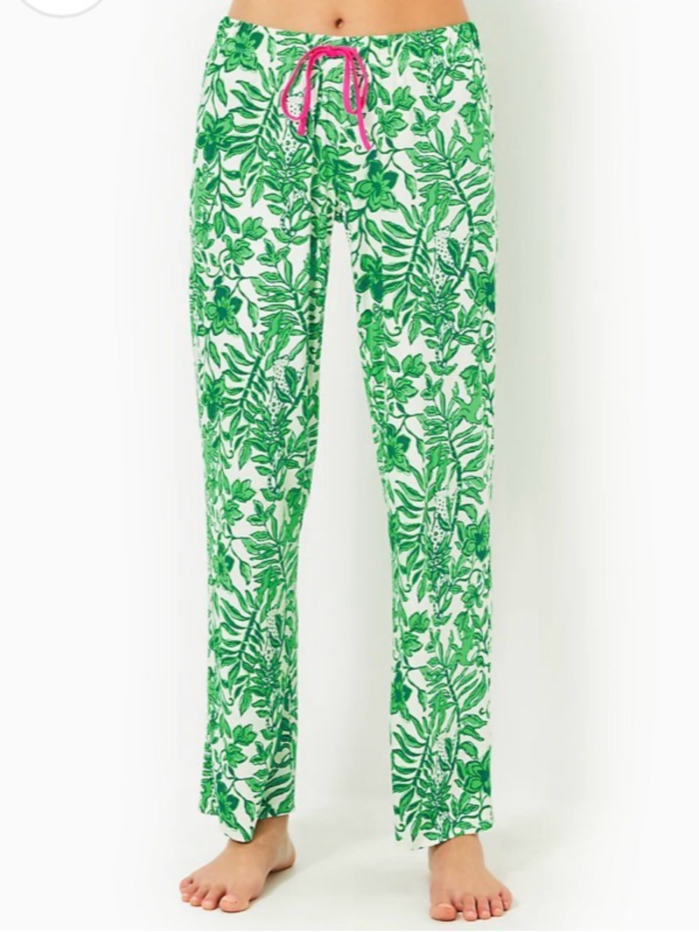 Lilly Pulitzer size Small FIDDLE LEAF GREEN LIL ESCAPE pajama pants